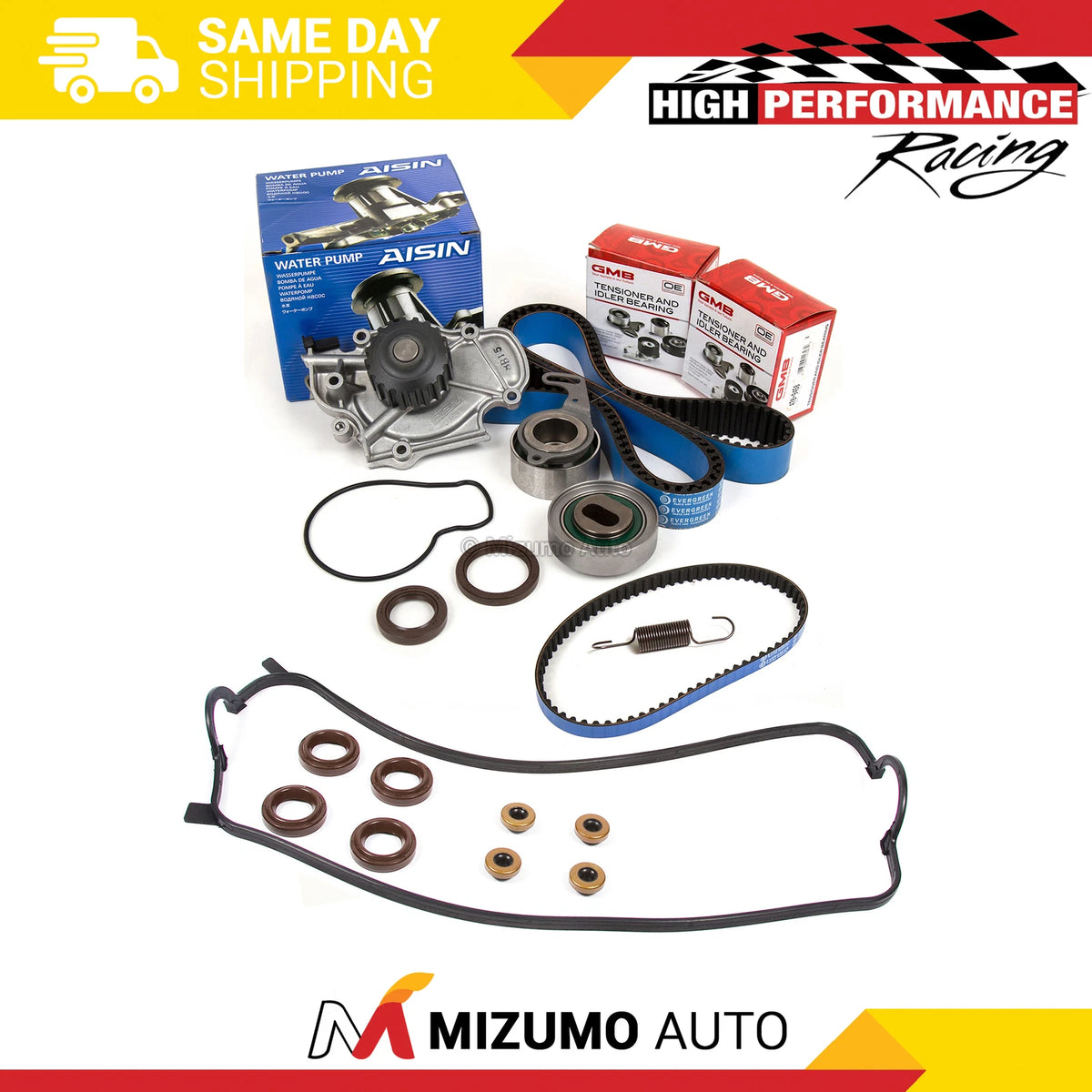 Timing Belt Kit with Water Pump for Honda Isuzu 90-97 (MA-9761233395, 14400-PT0-004)