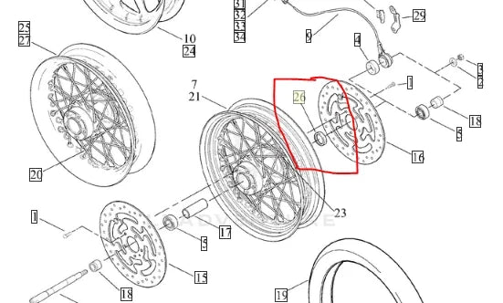 Front Wheel Bearings Shim for Harley Davidson Road King (2008) 43903-08