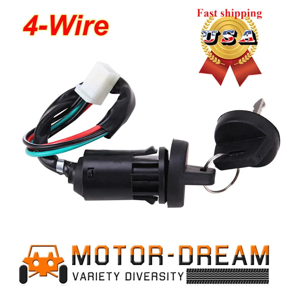 4-Wire Ignition Key Switch for Taotao ATV Quad 110cc 125cc 135cc (2010–2023)