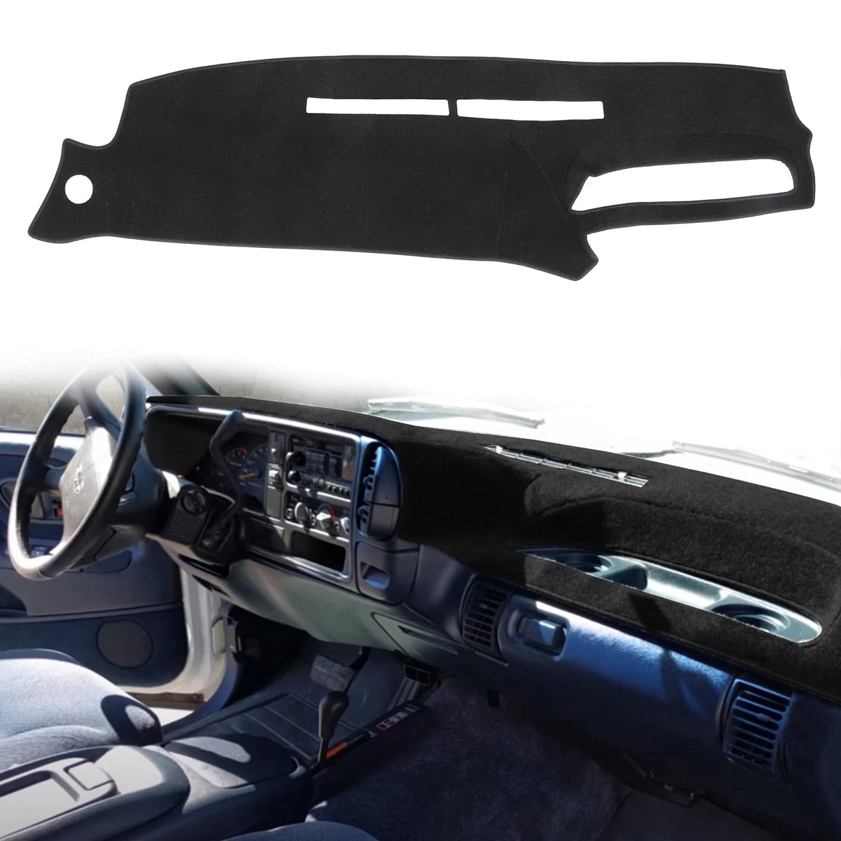 Dashboard Cover for Chevy GMC (1995–1996) Black Dash Mat Pad