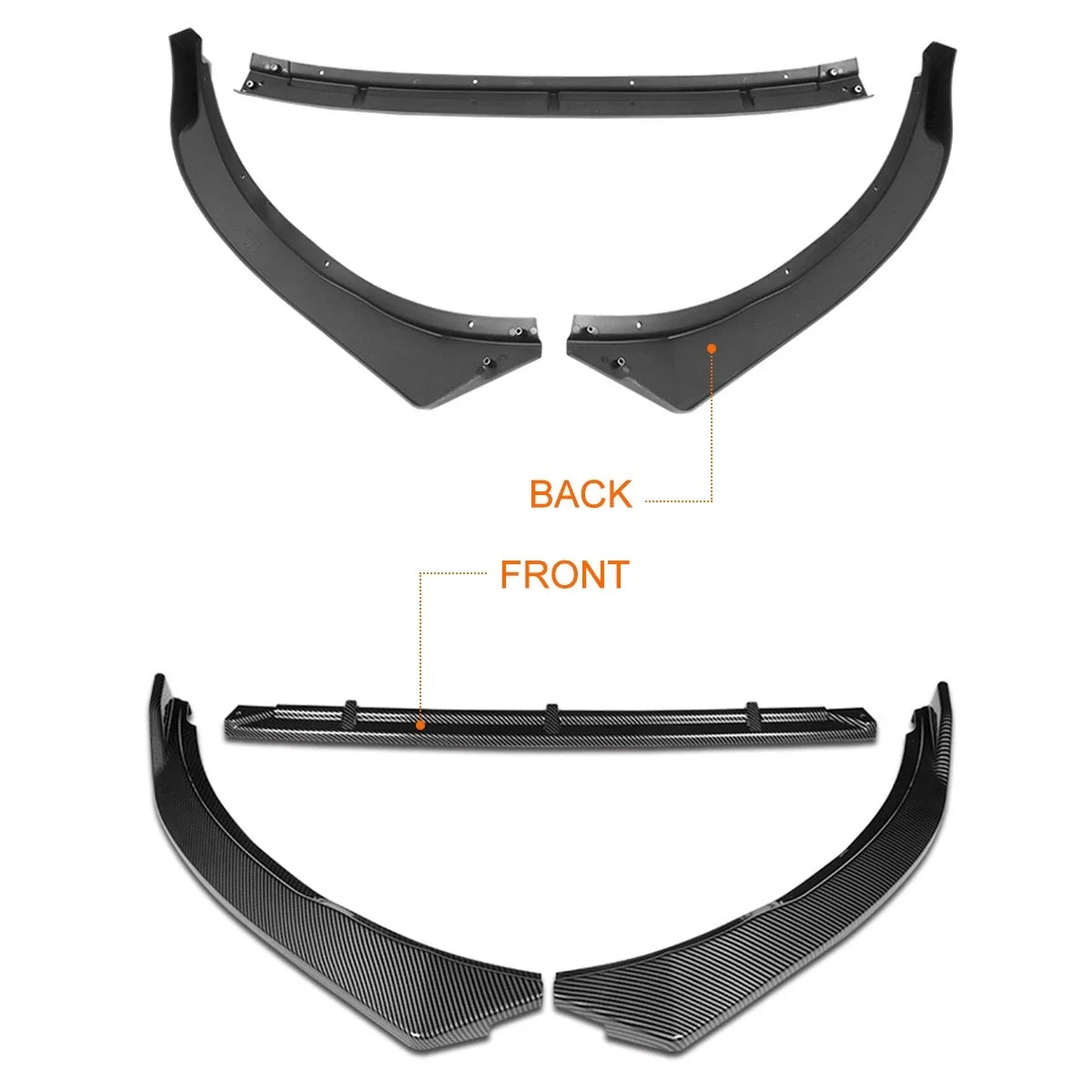 STP-Style Carbon Look Front Bumper Body Kit Lower Spoiler Lip for Optima (2011–2013)