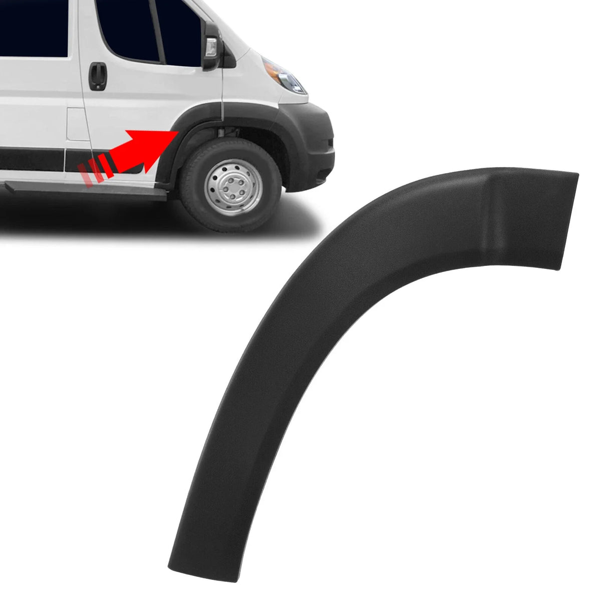 Front Door Fender Flare Molding Trim Right for Dodge Ram ProMaster (2019–2022)
