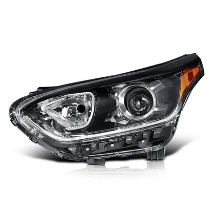 Left Side Projector Headlight Lamp for Forte Sedan (2019–2021) - Black Housing