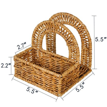 Stylish Rattan Napkin Holder for Home Decor (5.7 x 5.7 x 5.7)