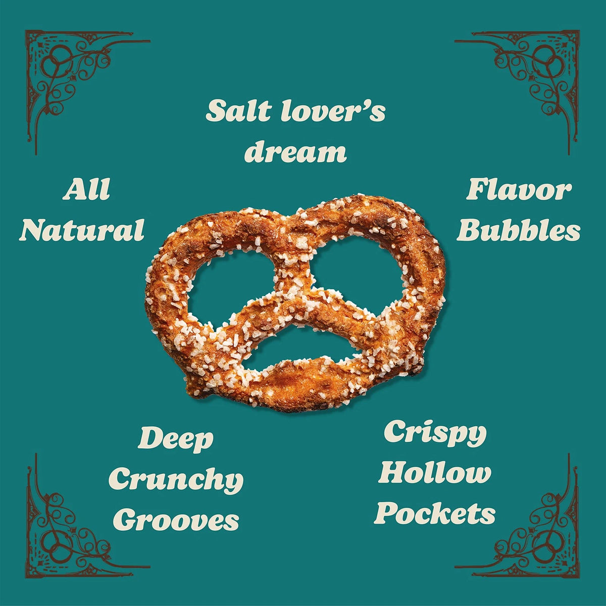 Pack of 6 Unique Snacks Extra Salt Splits Pretzels 11 Ounce