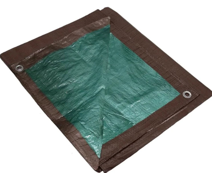 2X 8' x 10' Brown/Turquoise Reversible Tarp for Better Dry Top