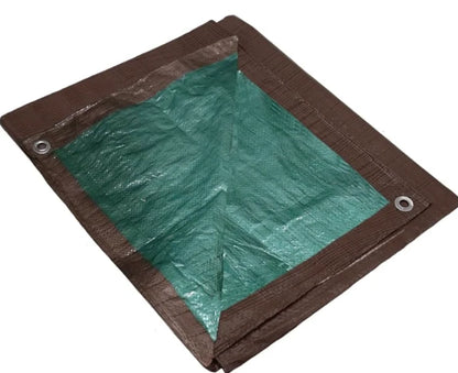 2X 8' x 10' Brown/Turquoise Reversible Tarp for Better Dry Top