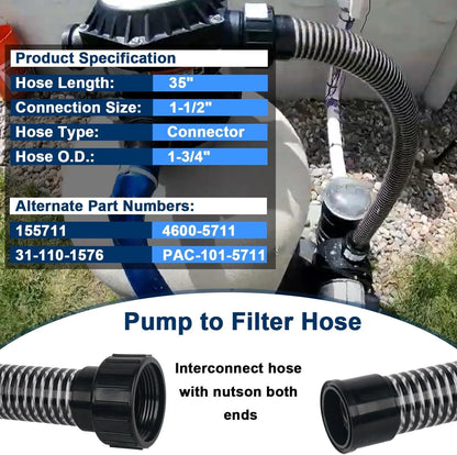 Pump Hose for Pentair Sand Dollar, Sta-Rite Cristal-Flo II (N/A)