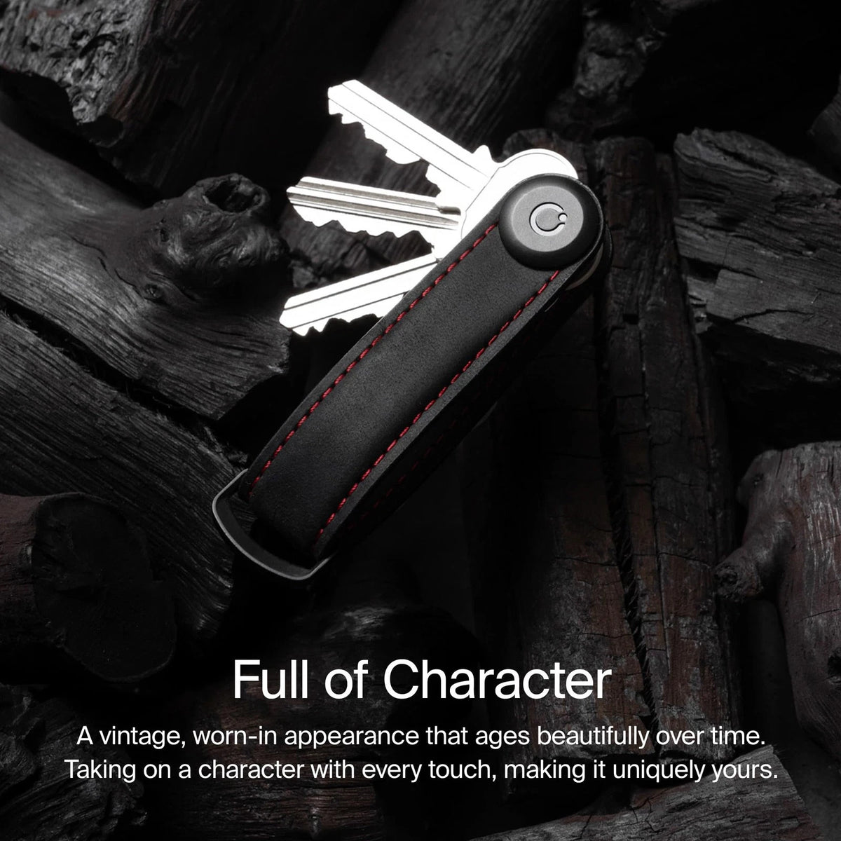 Leather Key Organizer for One Size (Holds Up to 1 Key) - Oak Brown