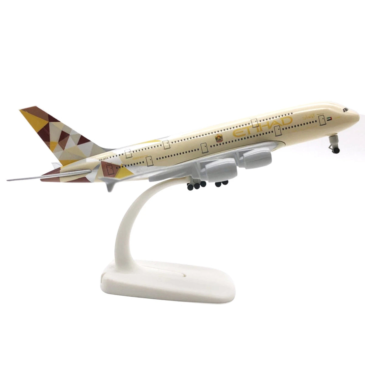 20cm Diecast Alloy Etihad Airlines A380 Model Display