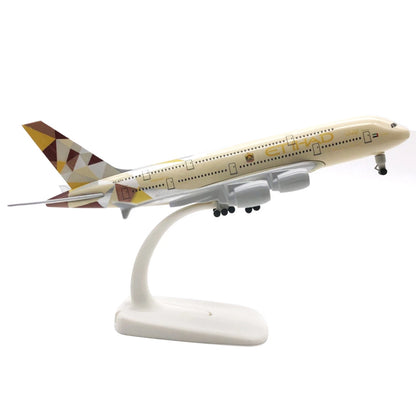 20cm Diecast Alloy Etihad Airlines A380 Model Display