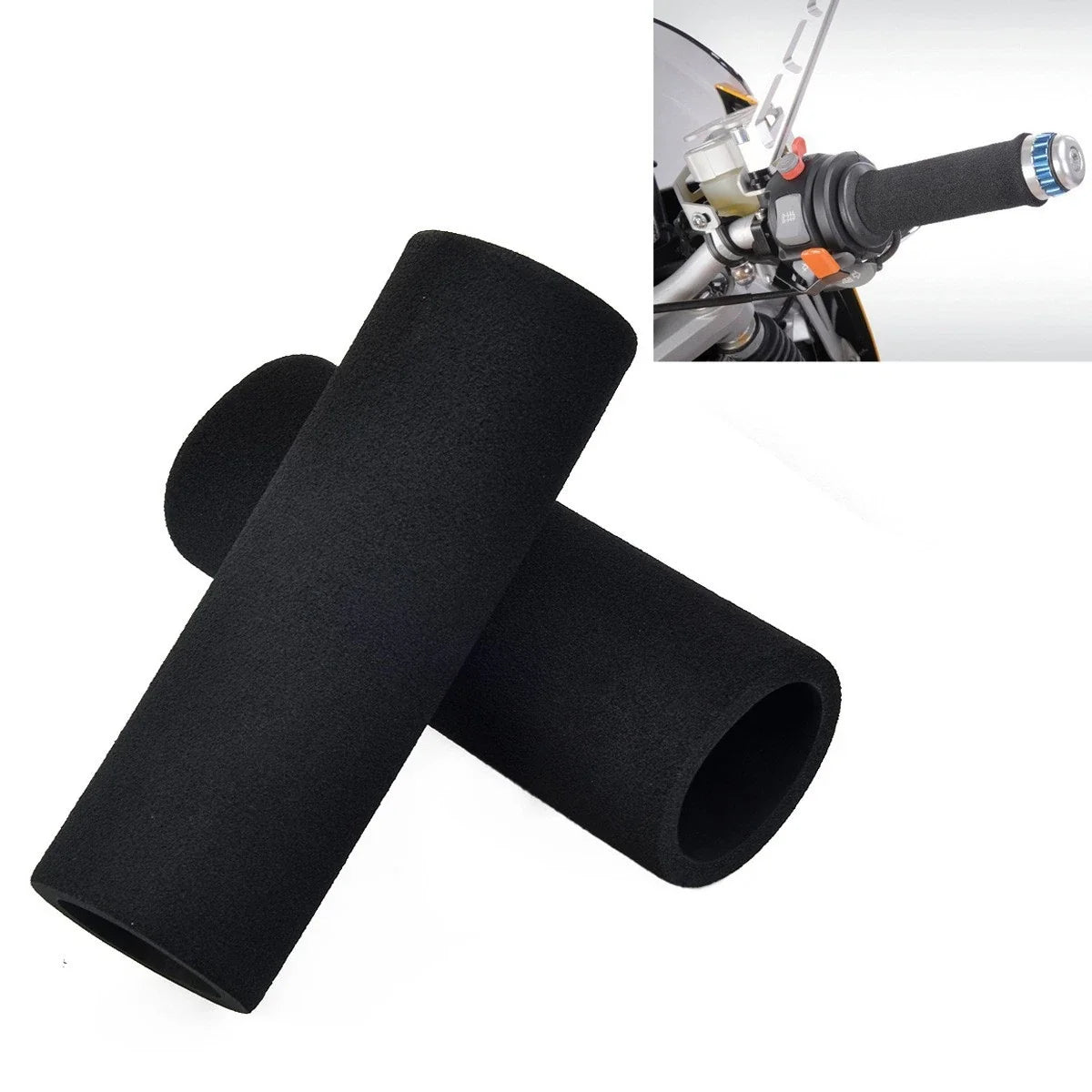 Anti Vibration Handle Bar Foam Grips for Motorbike