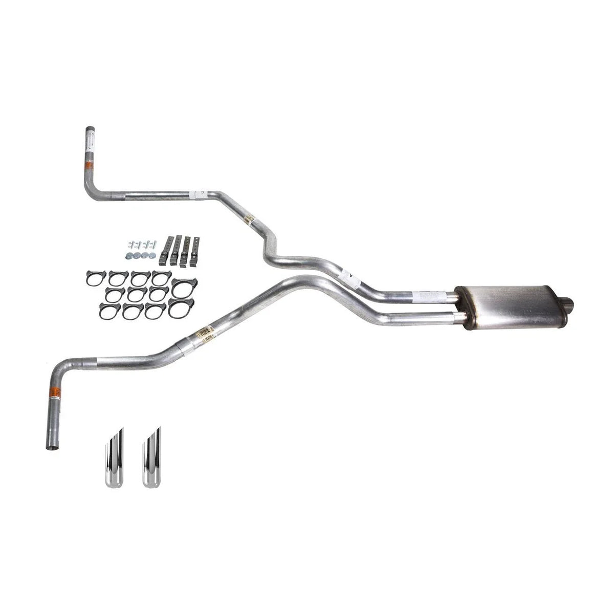 Dual Exhaust Pipe for Silverado 1500/2500/3500 (1988–1995) - 2.5" Stainless Muffler, Side Exit
