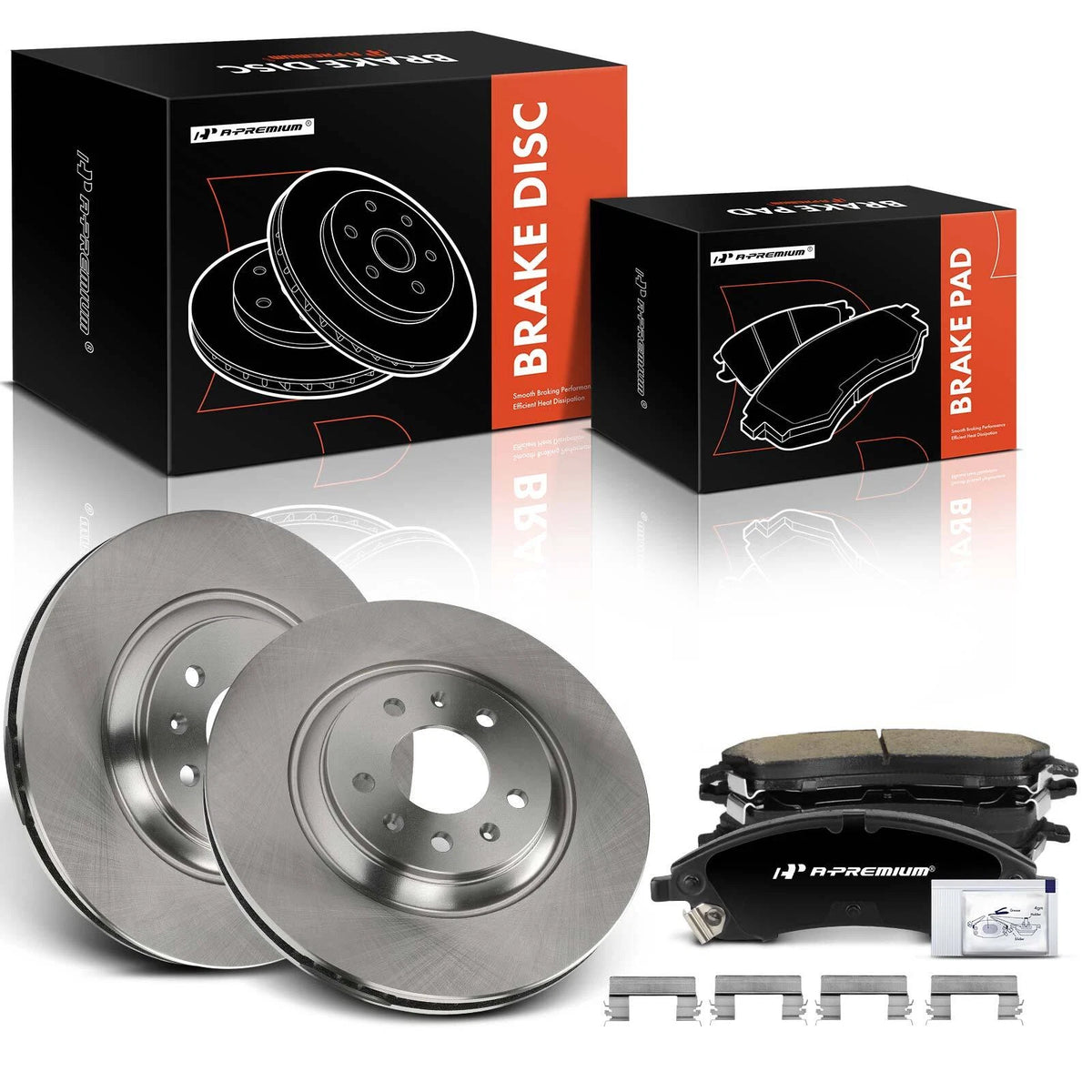 Set of 4 Front Disc Brake Rotors & Ceramic Pads for Cadillac CTS (2006–2007) P-1019, BP1019C, SBC1019