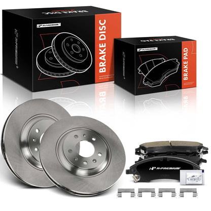Set of 4 Front Disc Brake Rotors & Ceramic Pads for Cadillac CTS (2006–2007) P-1019, BP1019C, SBC1019