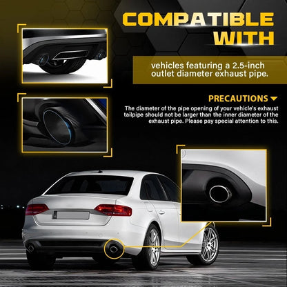 2.5" In 3.5" Out Carbon Fiber Exhaust Tip for Universal Fit (EPY)