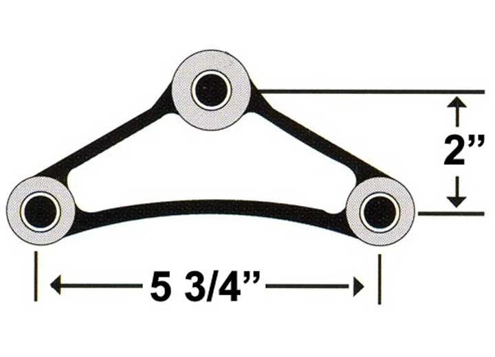 2X Dexter 013-104-02 Trailer Equalizer Double Eye Spring 2" High