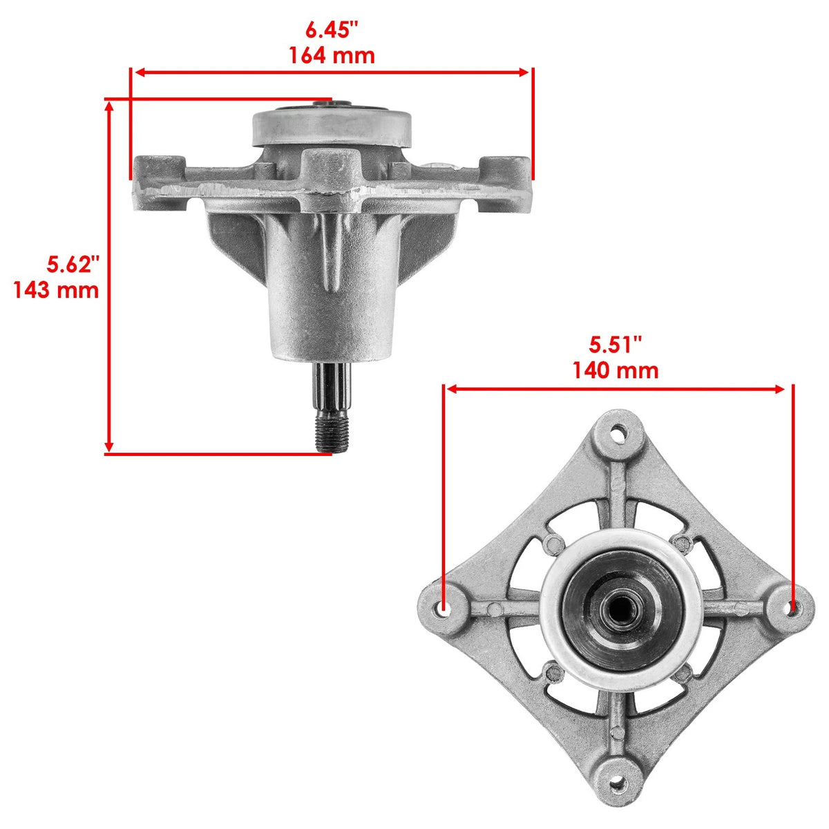 Deck Spindle for Hustler 36" Raptor / 42" Dash XD Raptor Limited (SD209, SD209-VS)