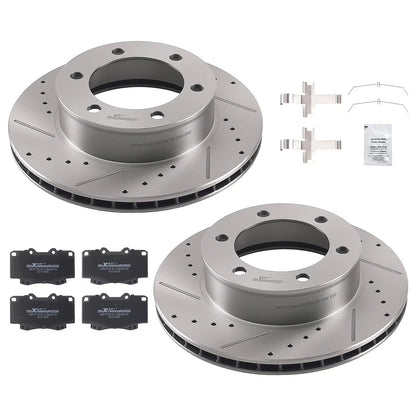 Front Vented Brake Rotors with Pads for Toyota Tacoma (1999–2004)