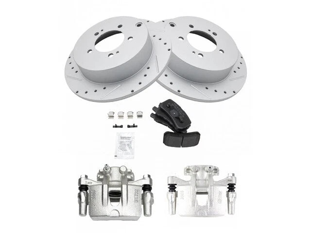Set of 4 Brake Pads Rotors Calipers for Mitsubishi Lancer (2009–2011) 67261BKSH
