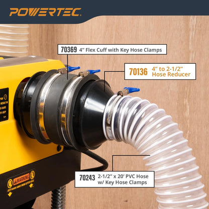 4" to 2-1/2" Cone Reducer for POWERTEC 70136