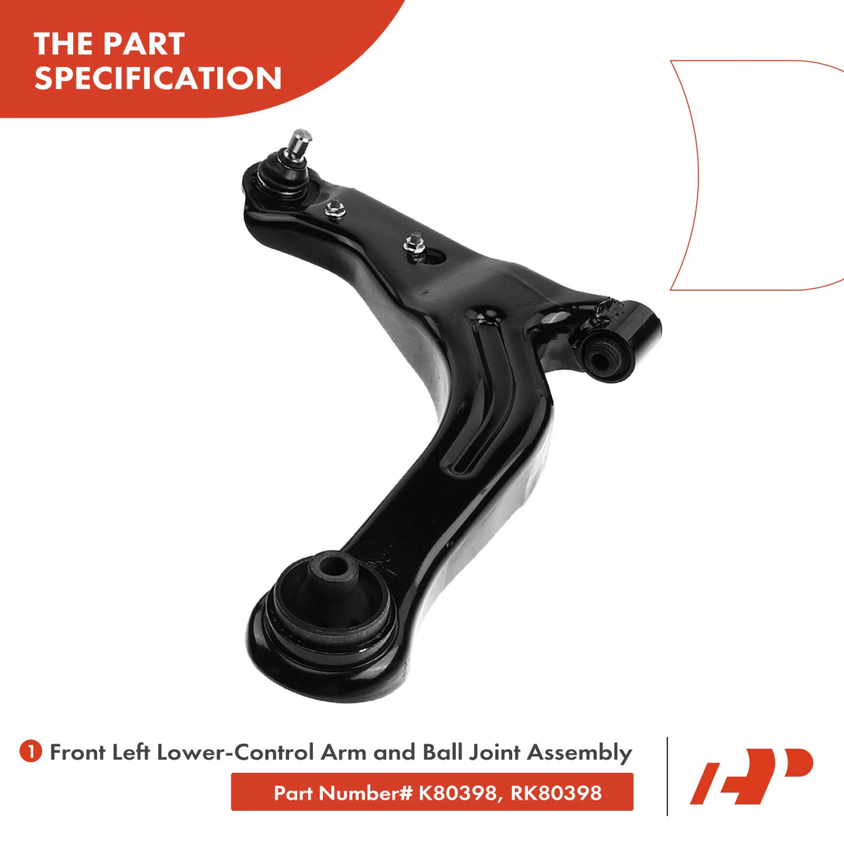 2X Control Arm w/ Ball Joint Assy for Ford Escape Mazda Tribute (2001–2004) - 2L8Z-3079-AA, 3L8Z3079AA