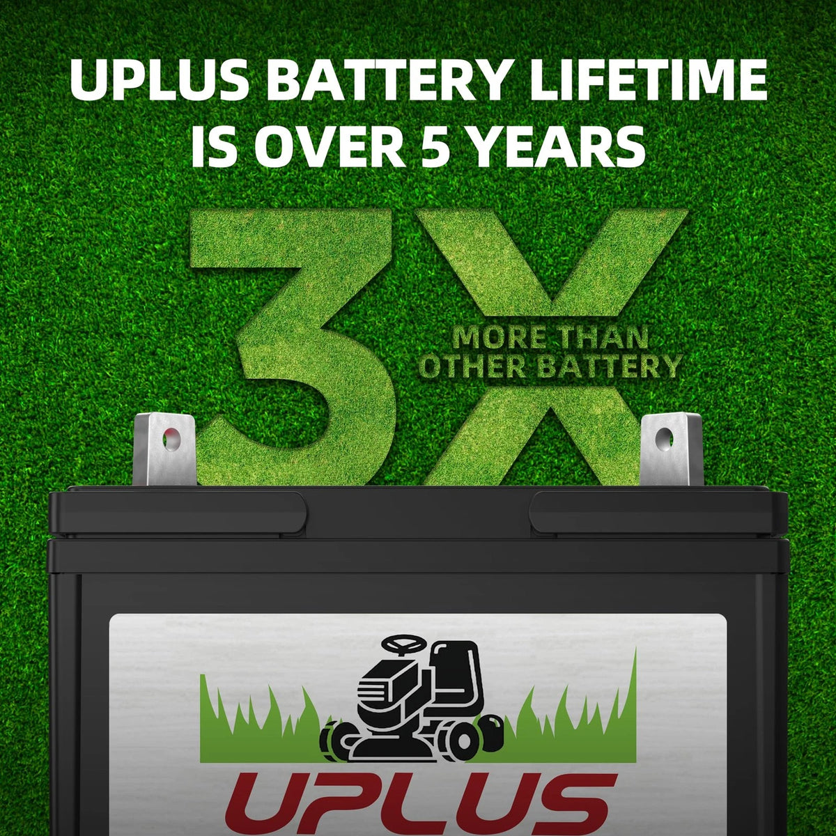 U1 Riding Lawn Mower Battery 12V 330CCA for Lawn Mowers