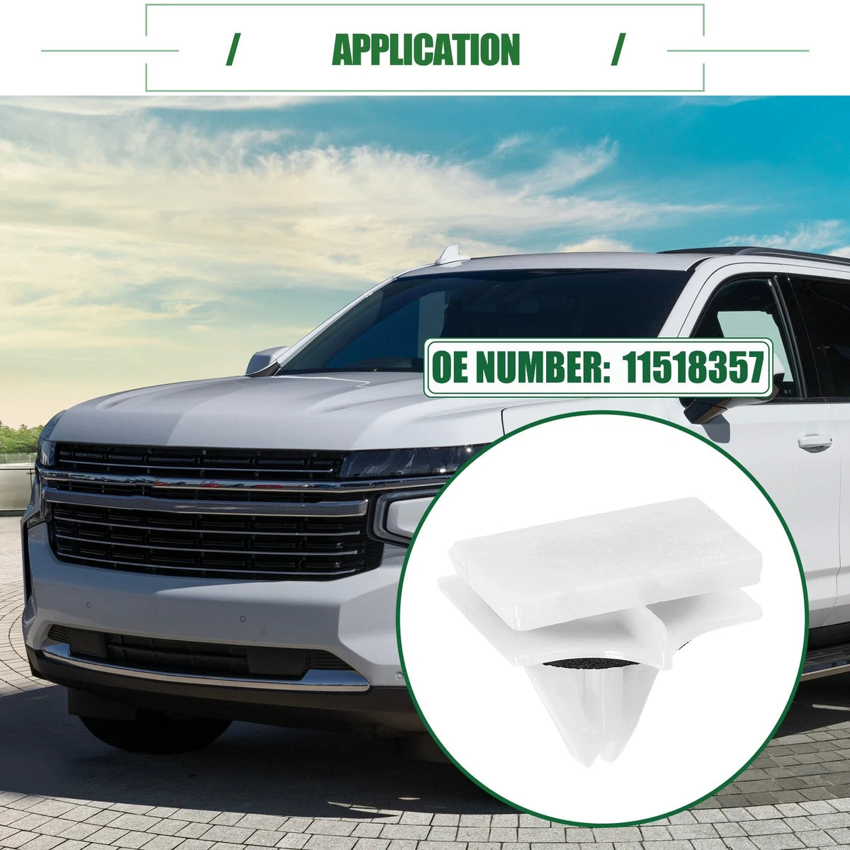 50 Pcs Rocker Panel Clips for Chevrolet Avalanche (2007–2013) No. 11518357