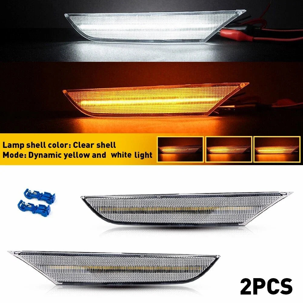 Pair Side Marker Lights 26185AL520 for Infiniti G35 Sedan (2003–2006) Clear Lens