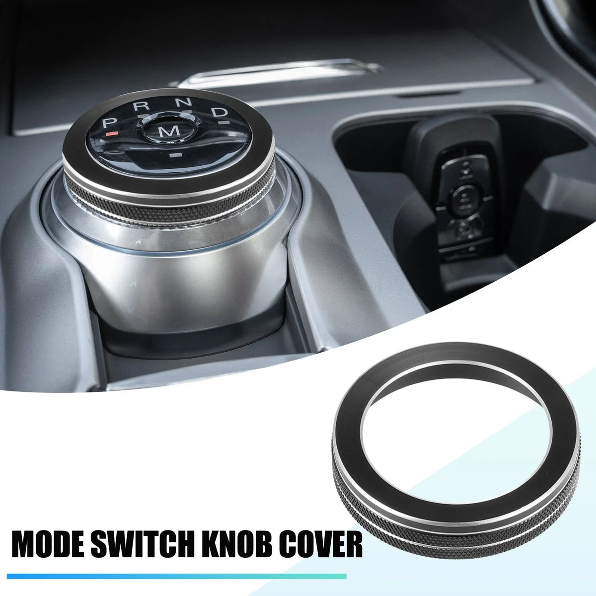 PRND Switch Knob Cover for Ford Explorer (2020–2022) Aluminum Alloy Black
