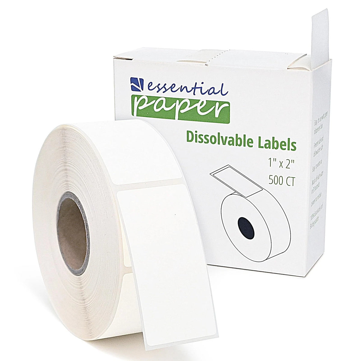 500 Dissolvable Food Labels 1 x 2 Inch Roll