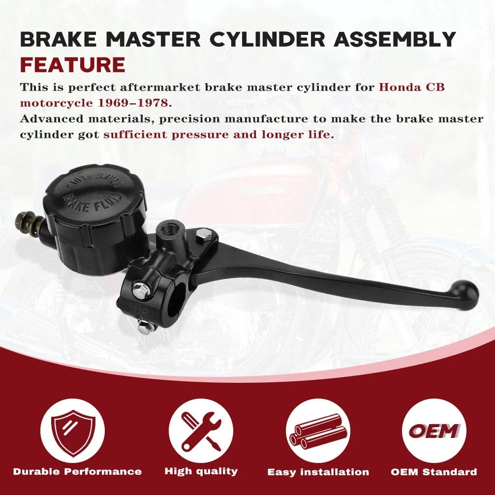 Front Brake Master Cylinder Assy for Honda CB500 (1969–1976) 14.3mm