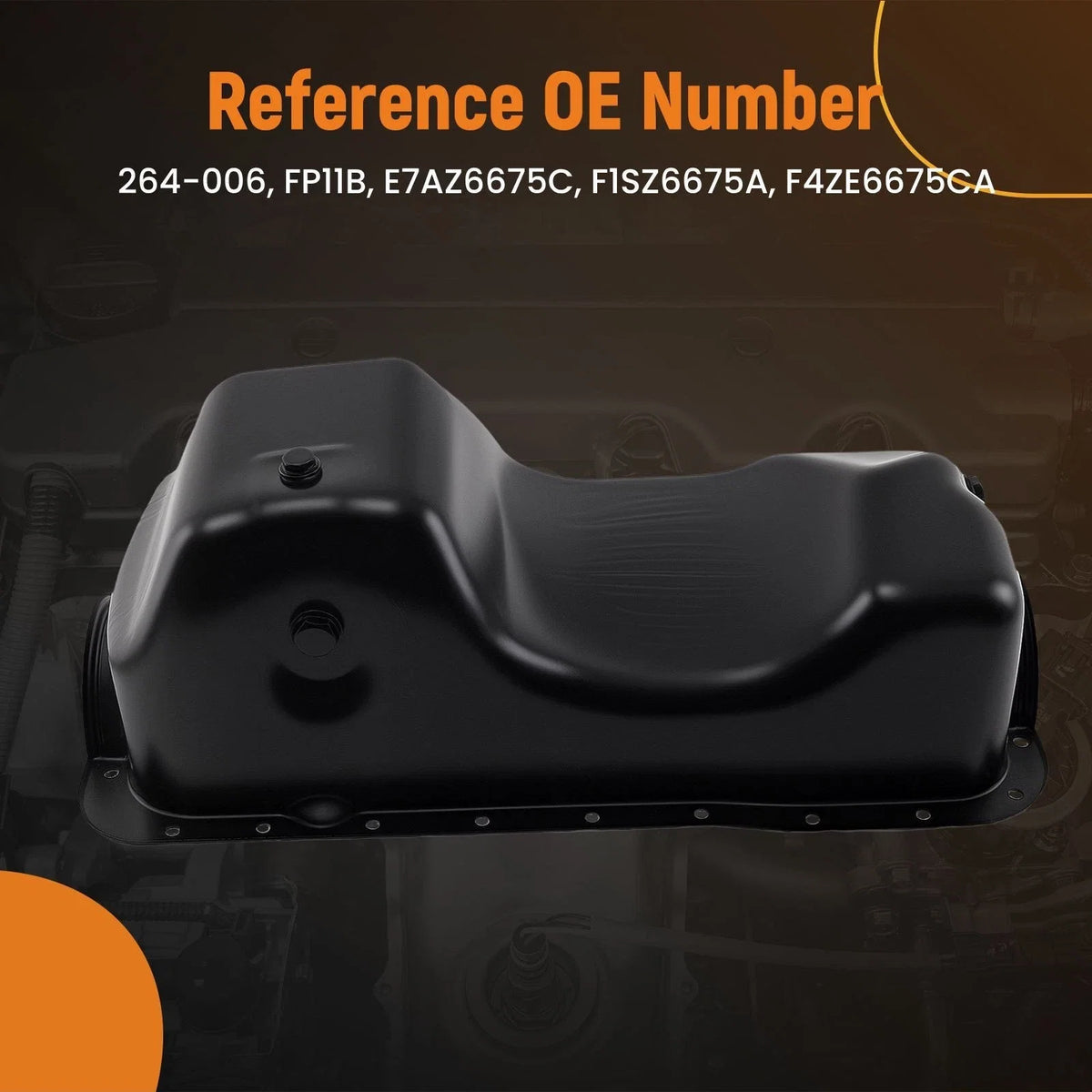 Engine Oil Pan for Mercury Capri/Cougar V8 5.0L (1984–1986) E7AZ6675C Steel