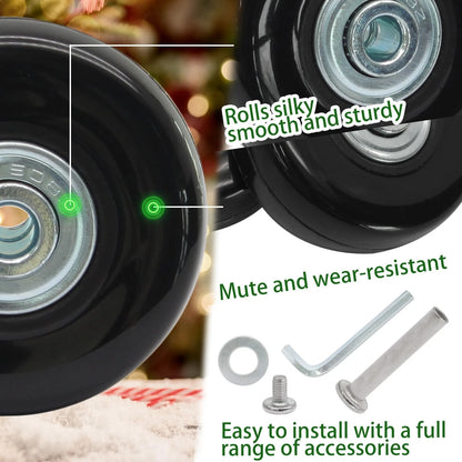 Luggage Wheels Replacement Set of 2 for Suitcase (45mm x 18mm)
