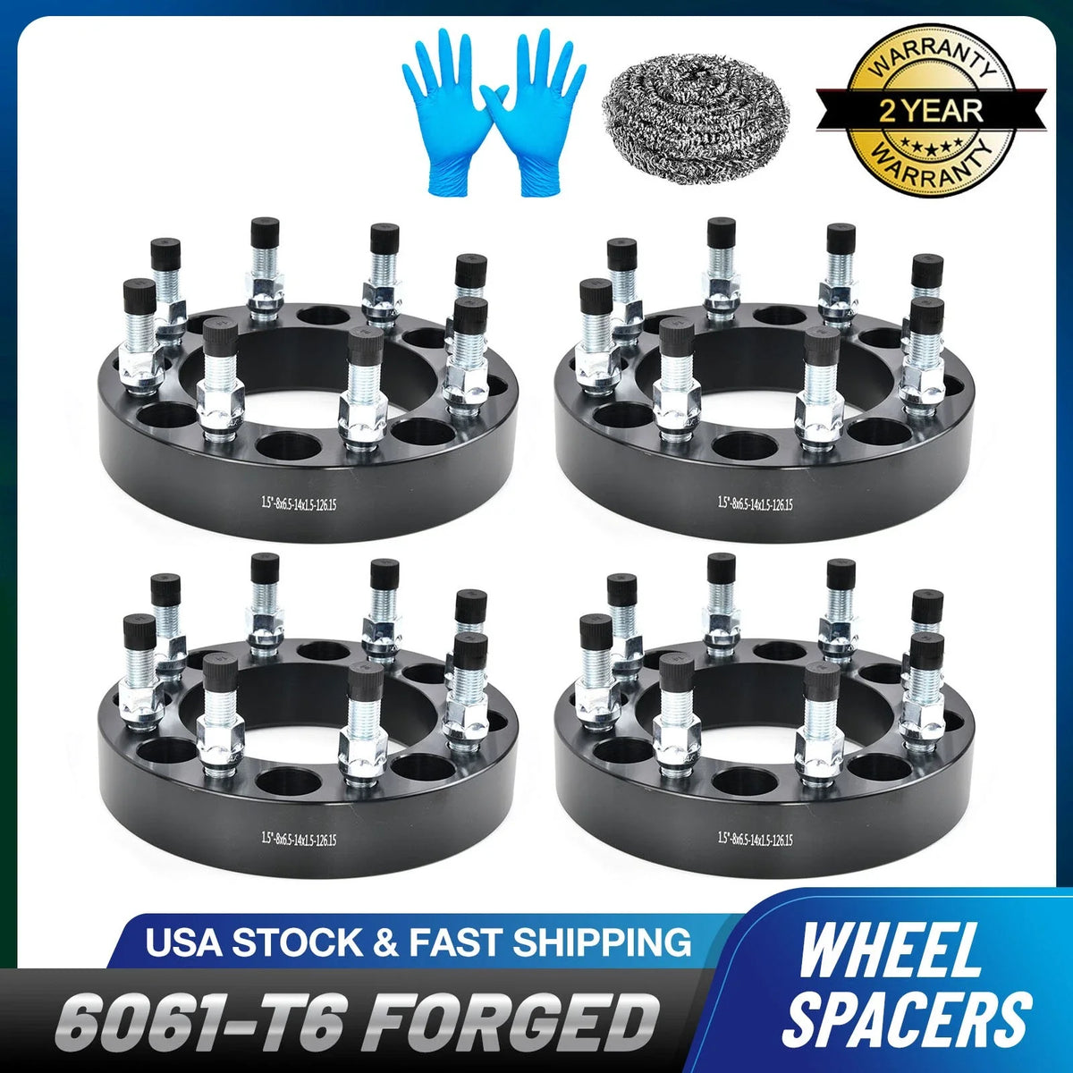 Set of 4 Wheel Spacers 1.5" for Hummer H2 (2003–2010) 8x6.5"