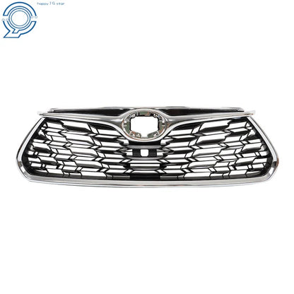Front Bumper Grille for Toyota Highlander (2020–2022) Chrome Mesh Honeycomb