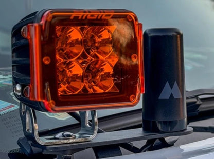 Pair of Amber SnapOn Polycarbonate Lens Covers for D-Series LED Pod Lights