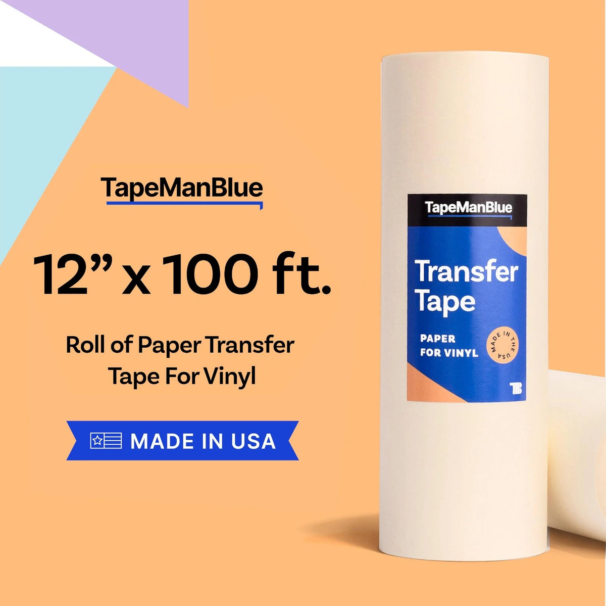 12" x 100' Paper Transfer Tape Roll