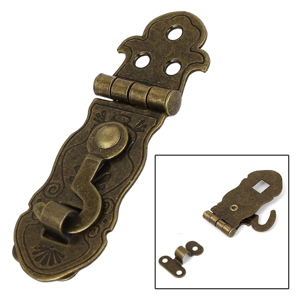2X Rustic Suitcase Lock Chest Box Clasp Hasp Latch Vintage Style Bronze Tone