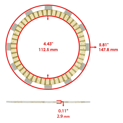 Clutch Friction Kit for Yamaha WR400F (1998–2000) FP113 FP143 5BE-16331-00-00