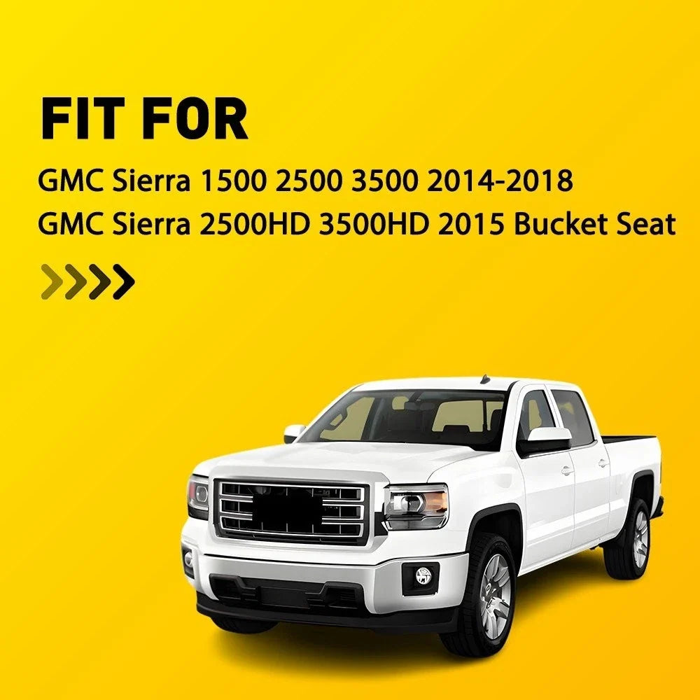 Center Console Armrest Lid Cover for GMC Sierra (2014–2018) Black
