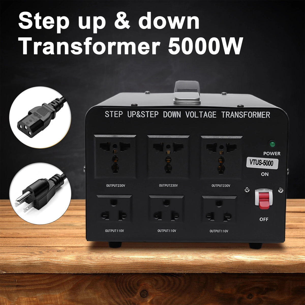 Voltage Converter Step Up/Down 110V-120V to 220V-240V