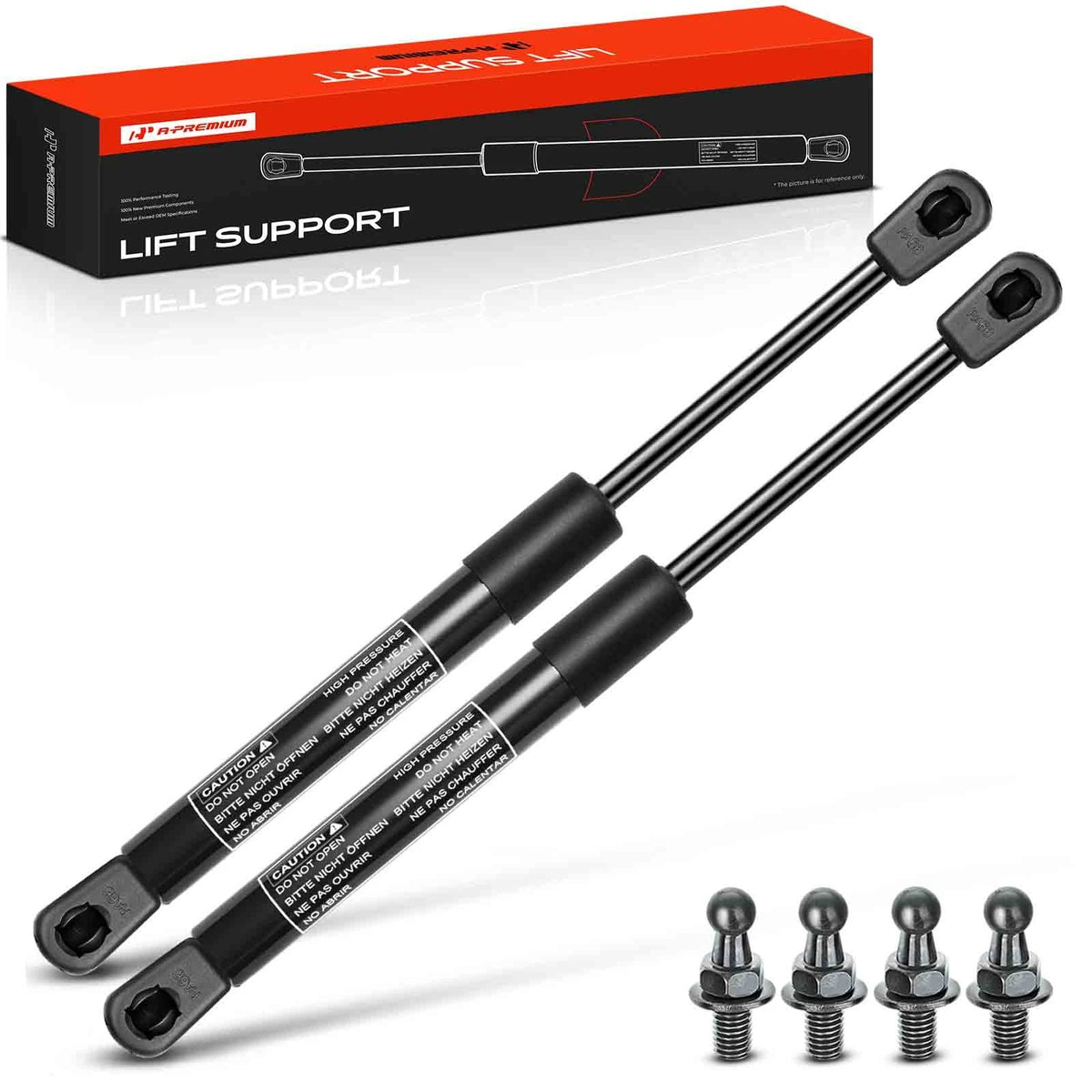 2X Front Hood Lift Support Struts for Jeep Grand Cherokee WJ (1999–2004) 55136764AA, 55352896AA, 55352896AB, 55352897AB
