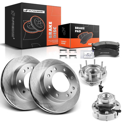 Front Disc Brake Rotor & Pad Set for GMC Sierra Chevy Silverado (R-55072, BR55072)
