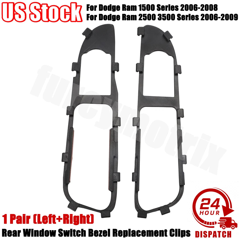 Replacement Clips for Dodge Ram Rear Window Switch Bezel (2006–2008)