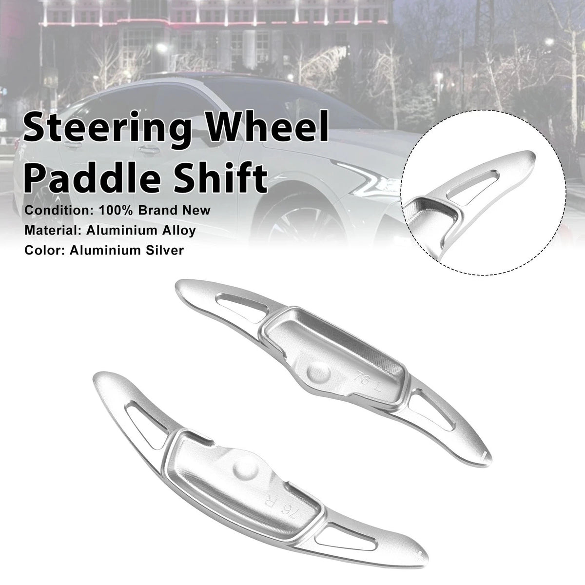 Steering Wheel Paddle Shifter for Kia K9 (2020–2024) Aluminium Silver