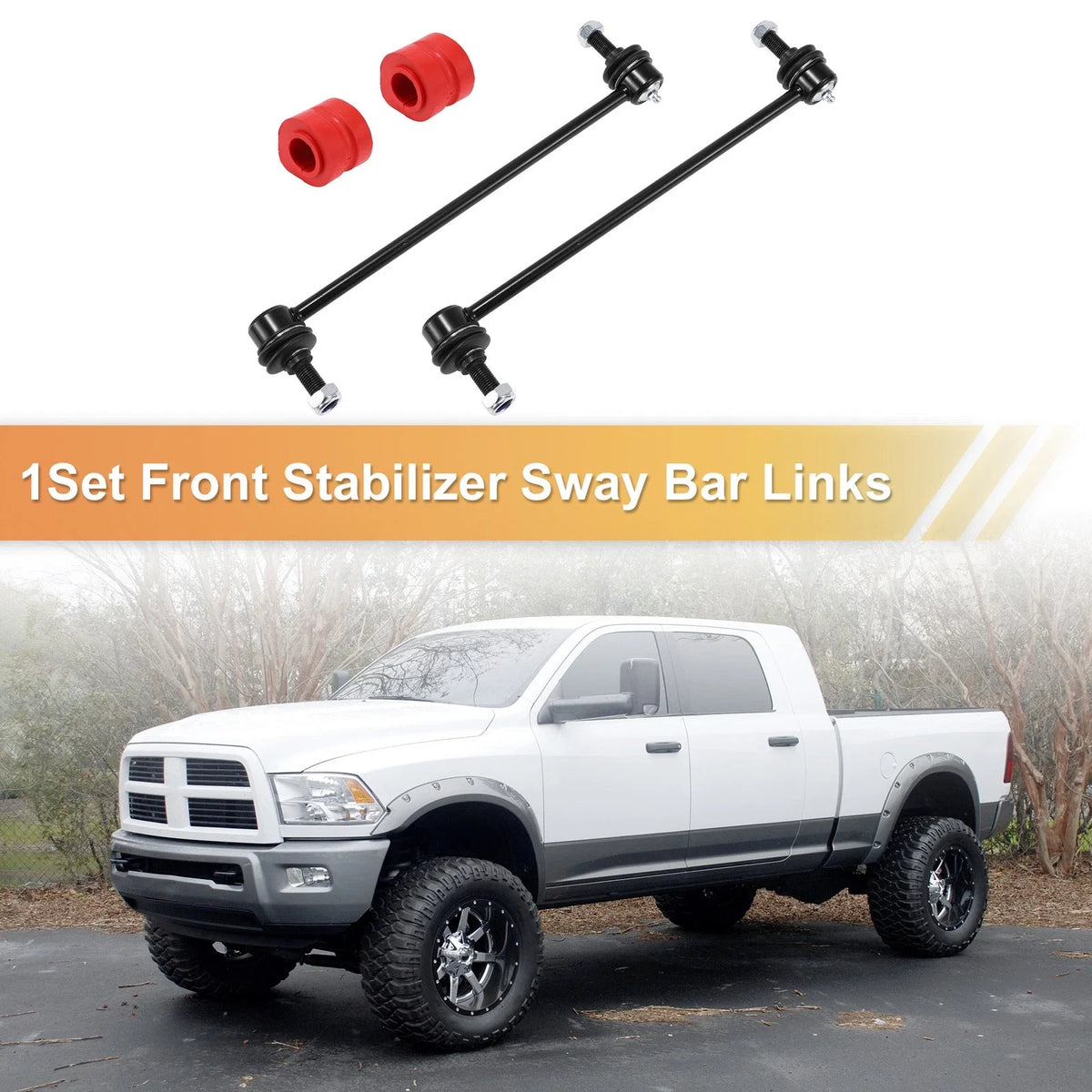 Set of 1 Front Stabiliser Sway Bar Link with Bushing for Dodge Caravan (No. 4743024AC)