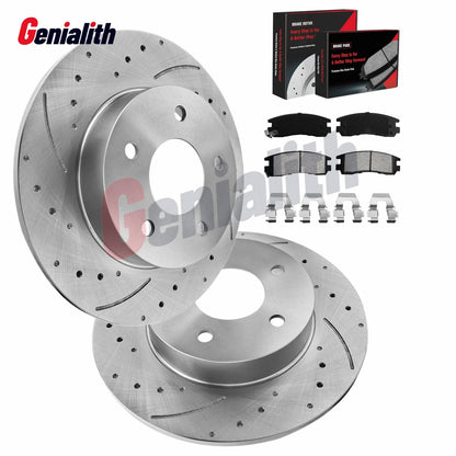 Rear Drilled Rotors Brake Pads for Chevrolet Impala Monte Carlo Buick LaCrosse (2000–2013)
