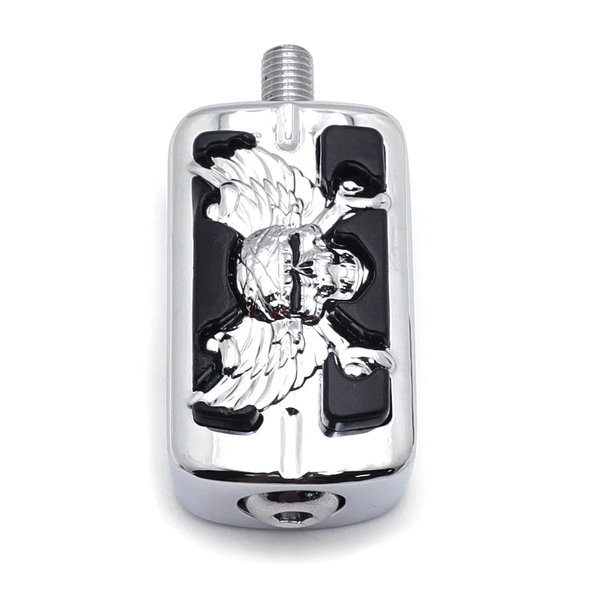 Chrome Skull Foot Peg Pedal for Harley Dyna V-Rod CVO Softail (1987–2014)