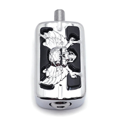 Chrome Skull Foot Peg Pedal for Harley Dyna V-Rod CVO Softail (1987–2014)